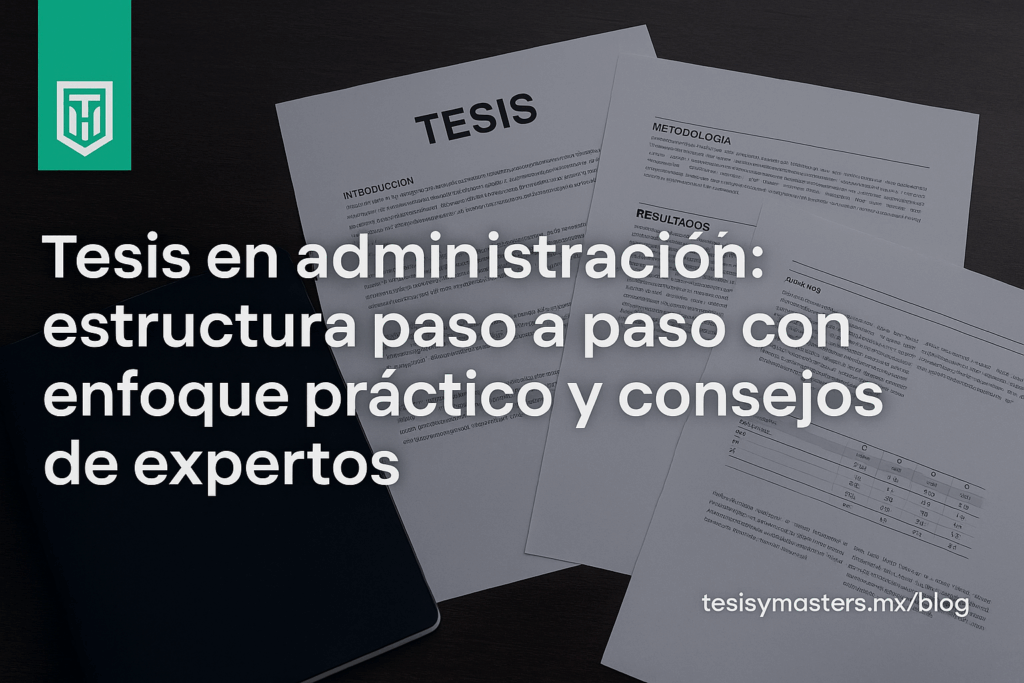 Documentos académicos sobre una tesis de administración con estructura paso a paso y consejos de expertos.