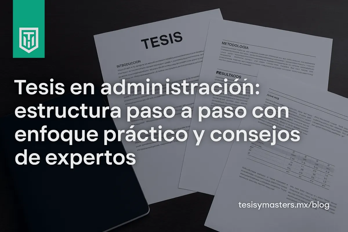 Tesis en administración: estructura paso a paso con enfoque práctico y consejos de expertos